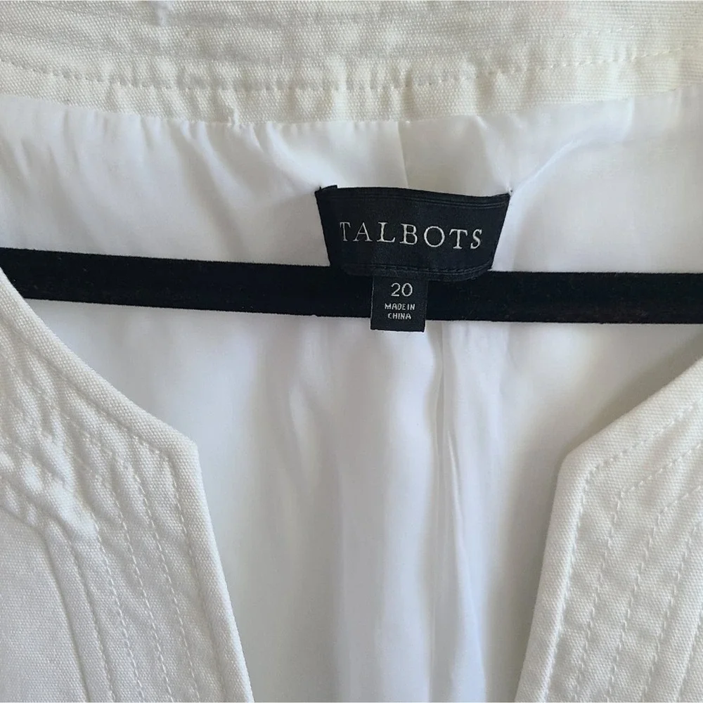 Talbots White Gold Button Blazer Size 20 - Picture 5 of 10